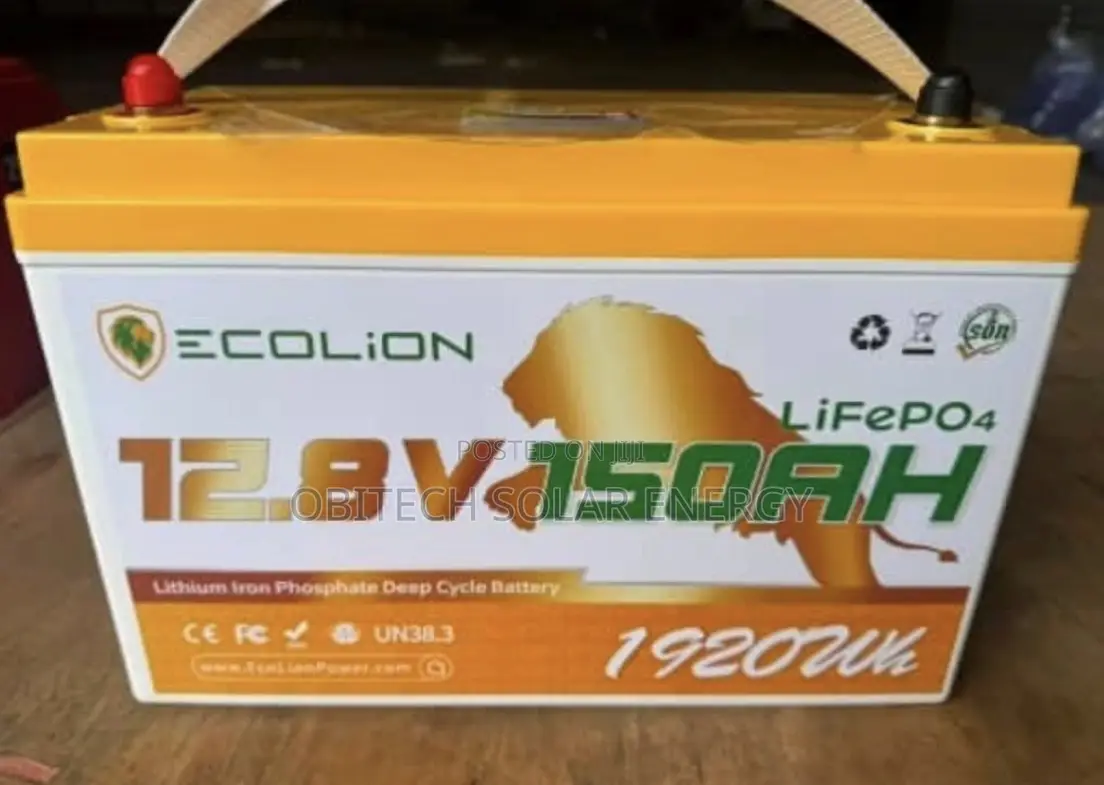 Ecolion 1.5kWh 12V Lithium-Ion Battery (100Ah) – Brand New