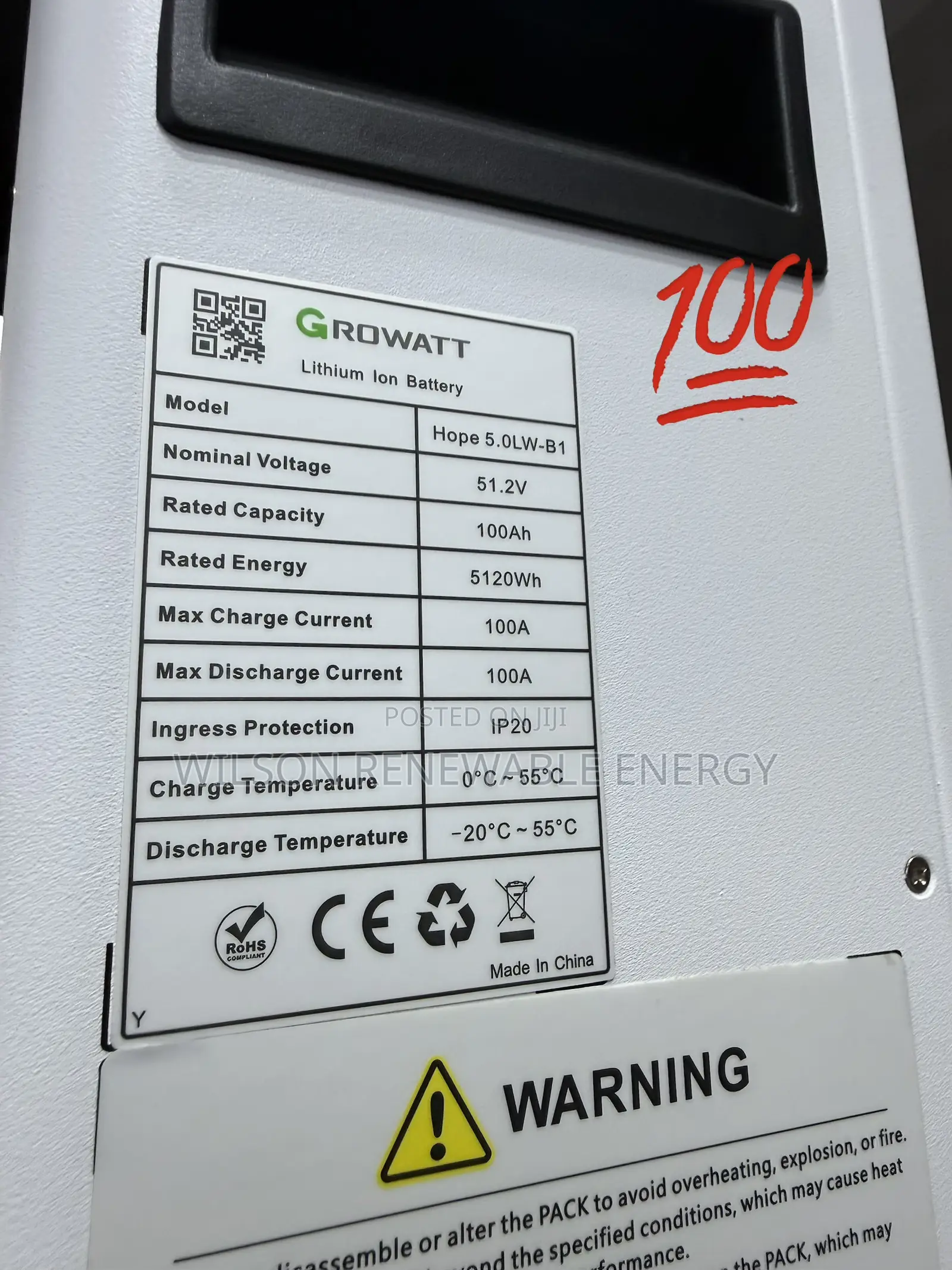 5kwh 48v Growatt Lithium Battery