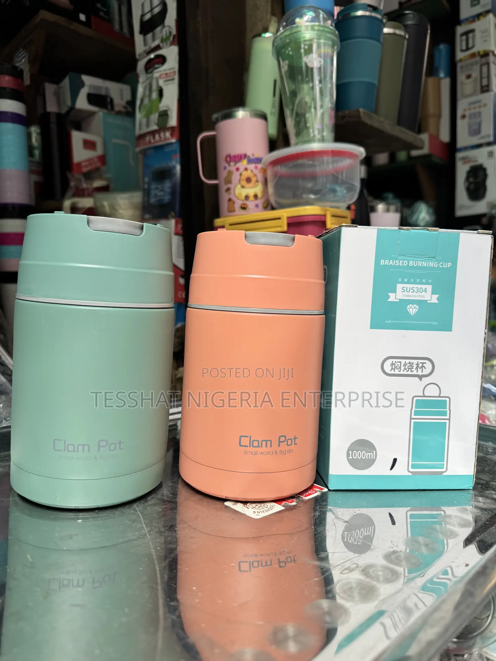 Clam Pot Food Flask Retains for 24hours 1,000ml
