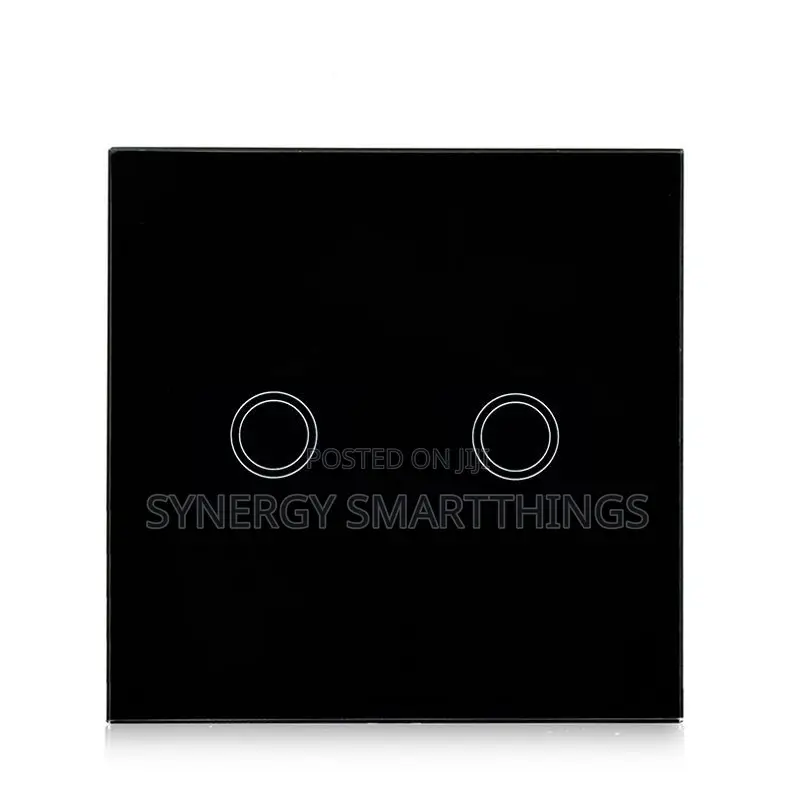 Tuya Zigbee Touch Smart 2 Gang Switch Black Color