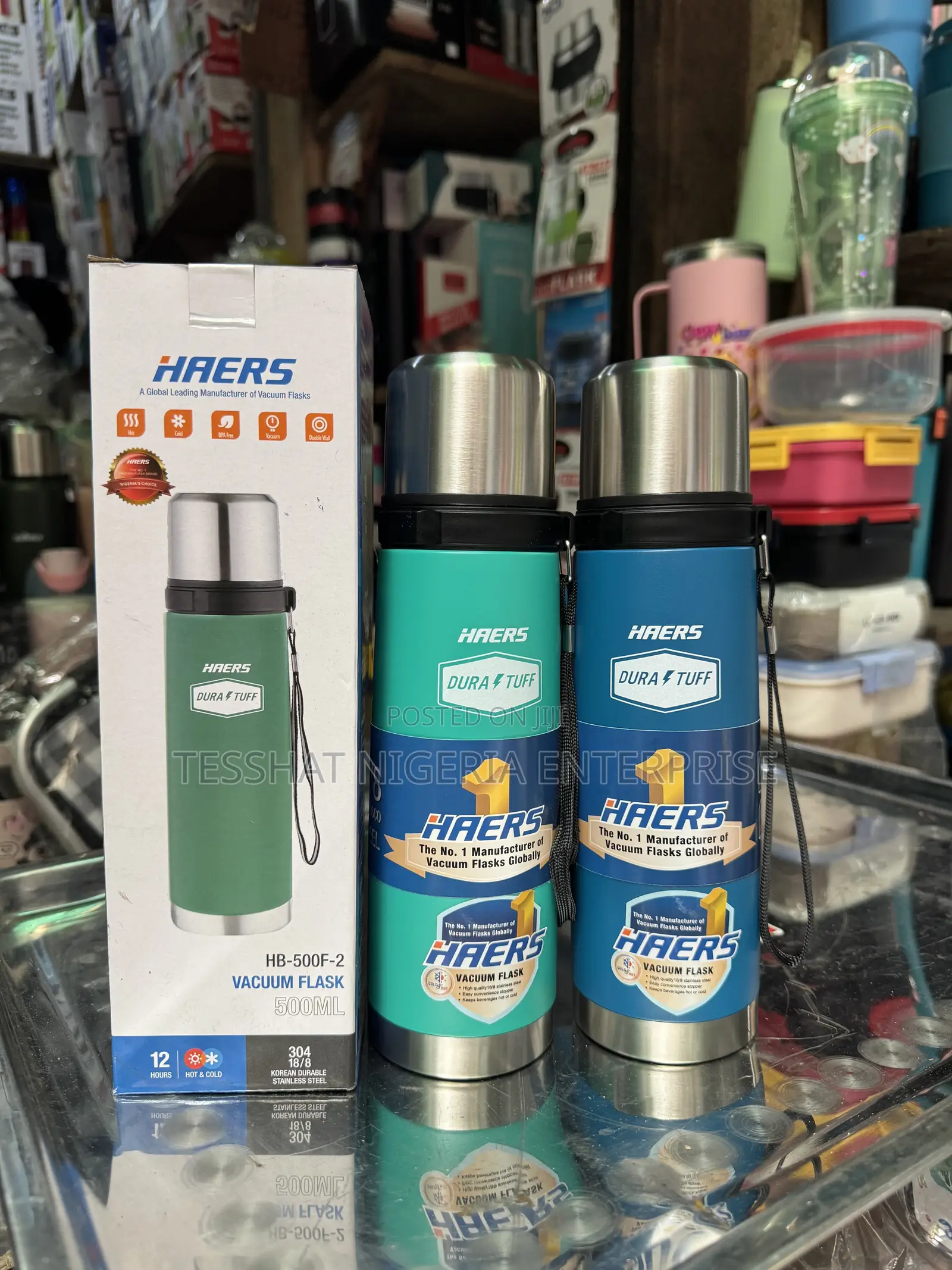 Haers Water Flask 500ml Retains Hot and Cold for 24hours More