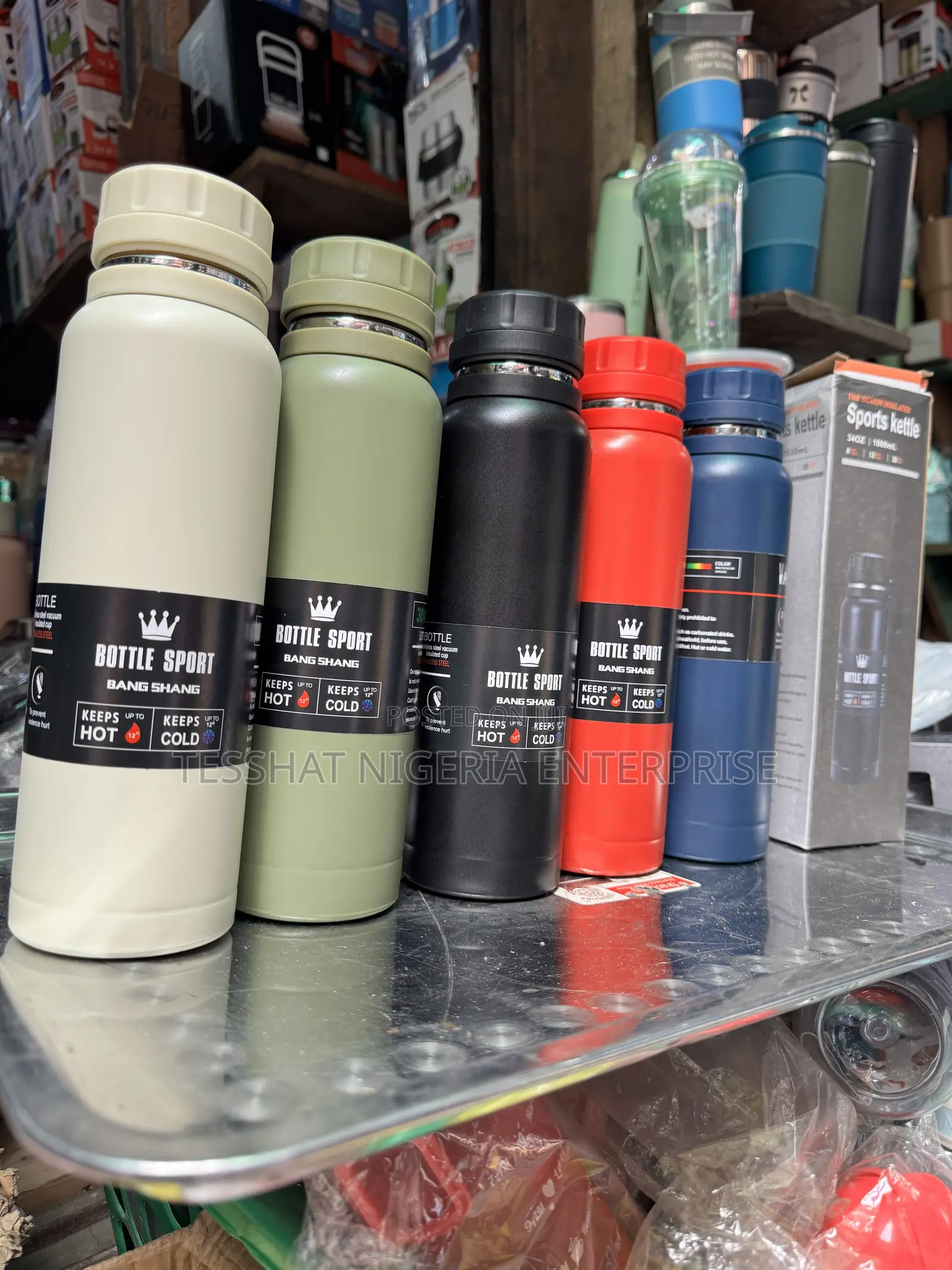 Sport Kettle Water Flask 1,000ml Hot Cold for 24hours