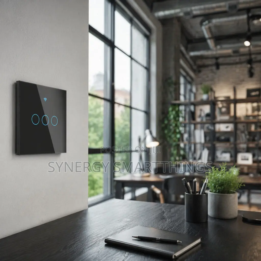Tuya Zigbee Touch Smart 3 Gang Switch Black Color