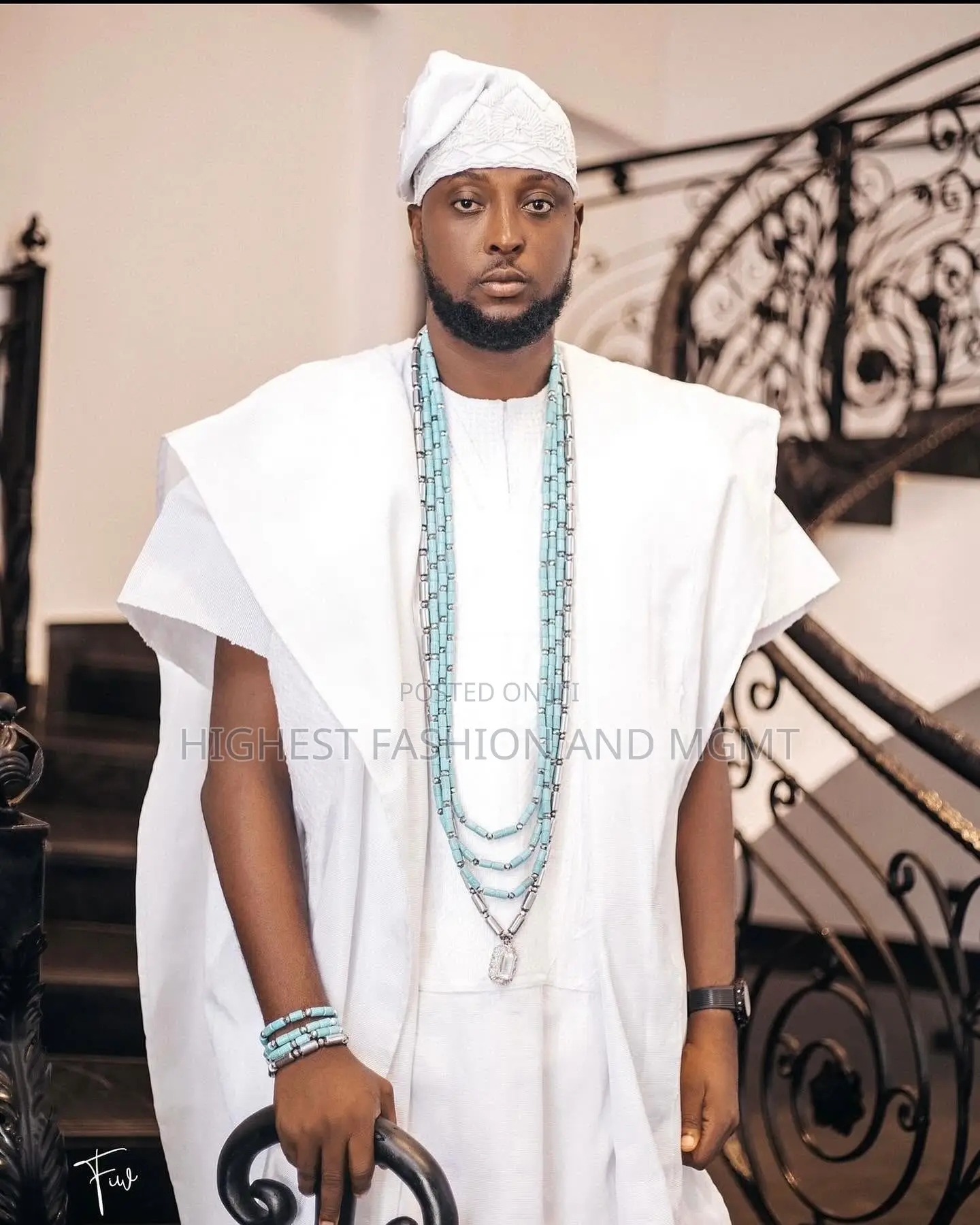 Royal White Heritage Agbada and Gown