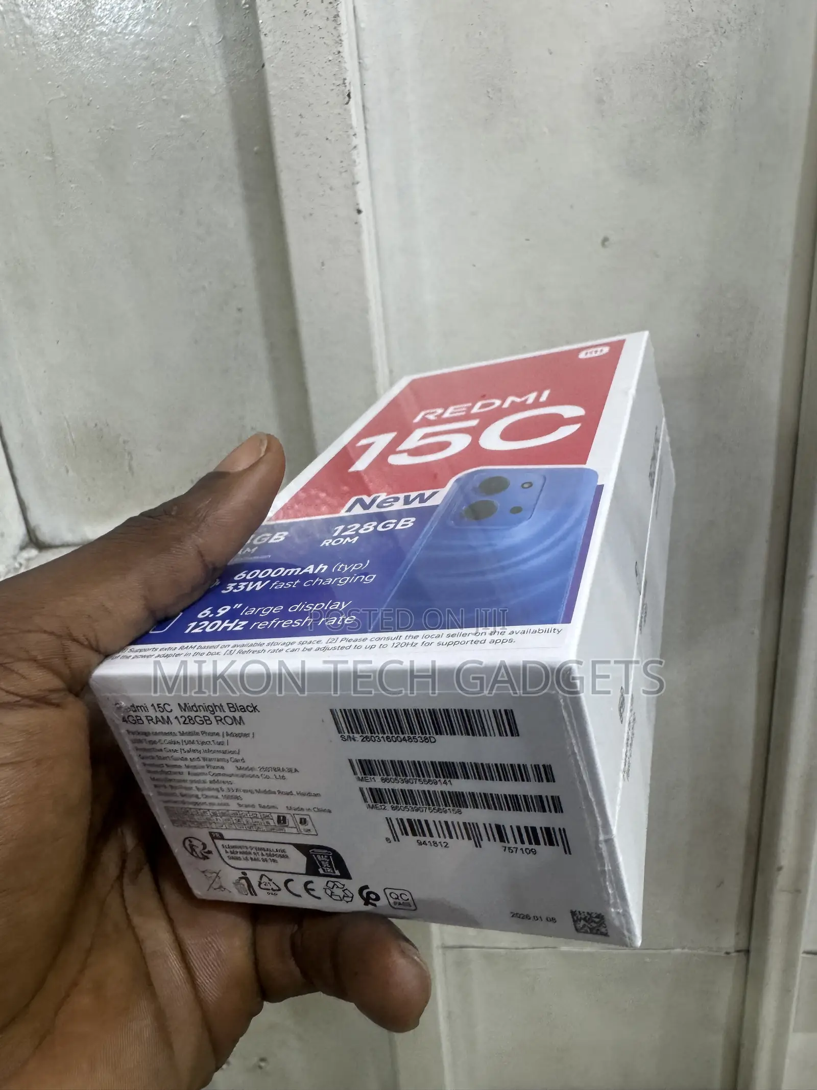 New Xiaomi Redmi 15C 4G 128 GB Black