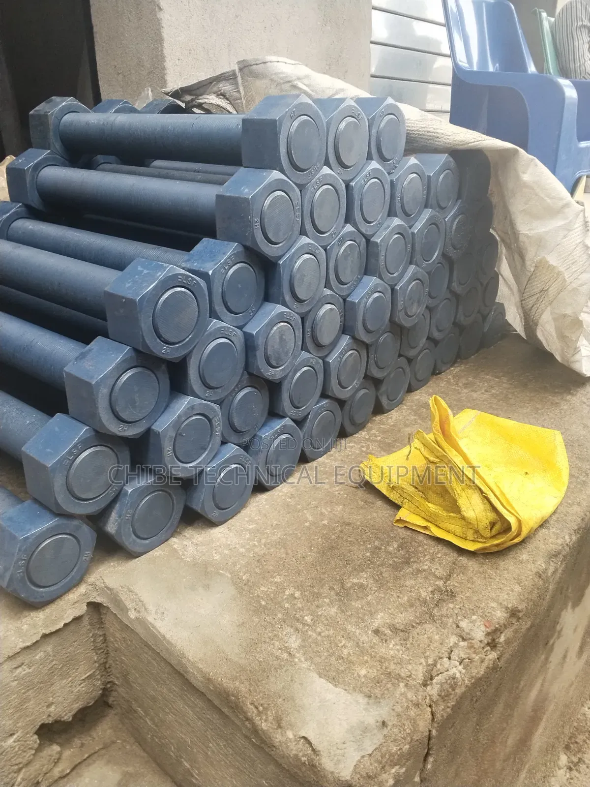 2"x 400 Stud Bolt and Nut Teflon Coated
