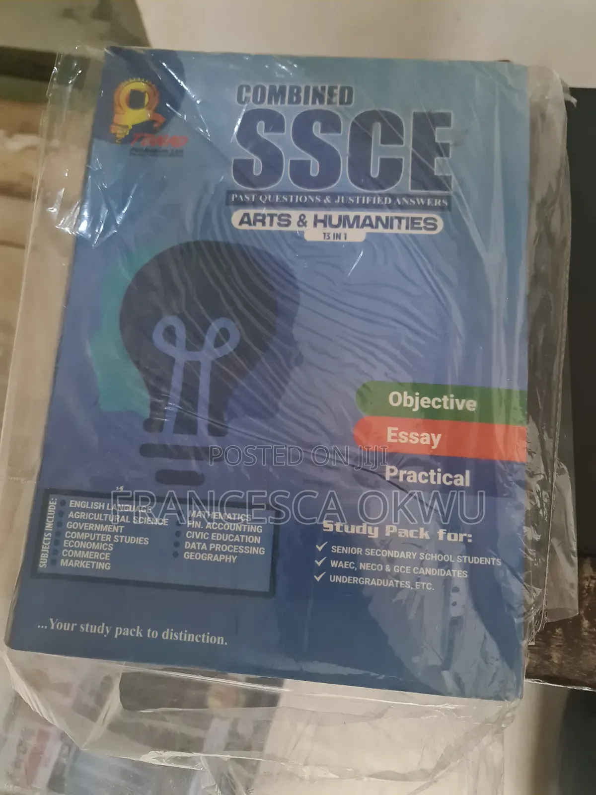Combined Ssce Past Questions and Answers for Humanities Arts