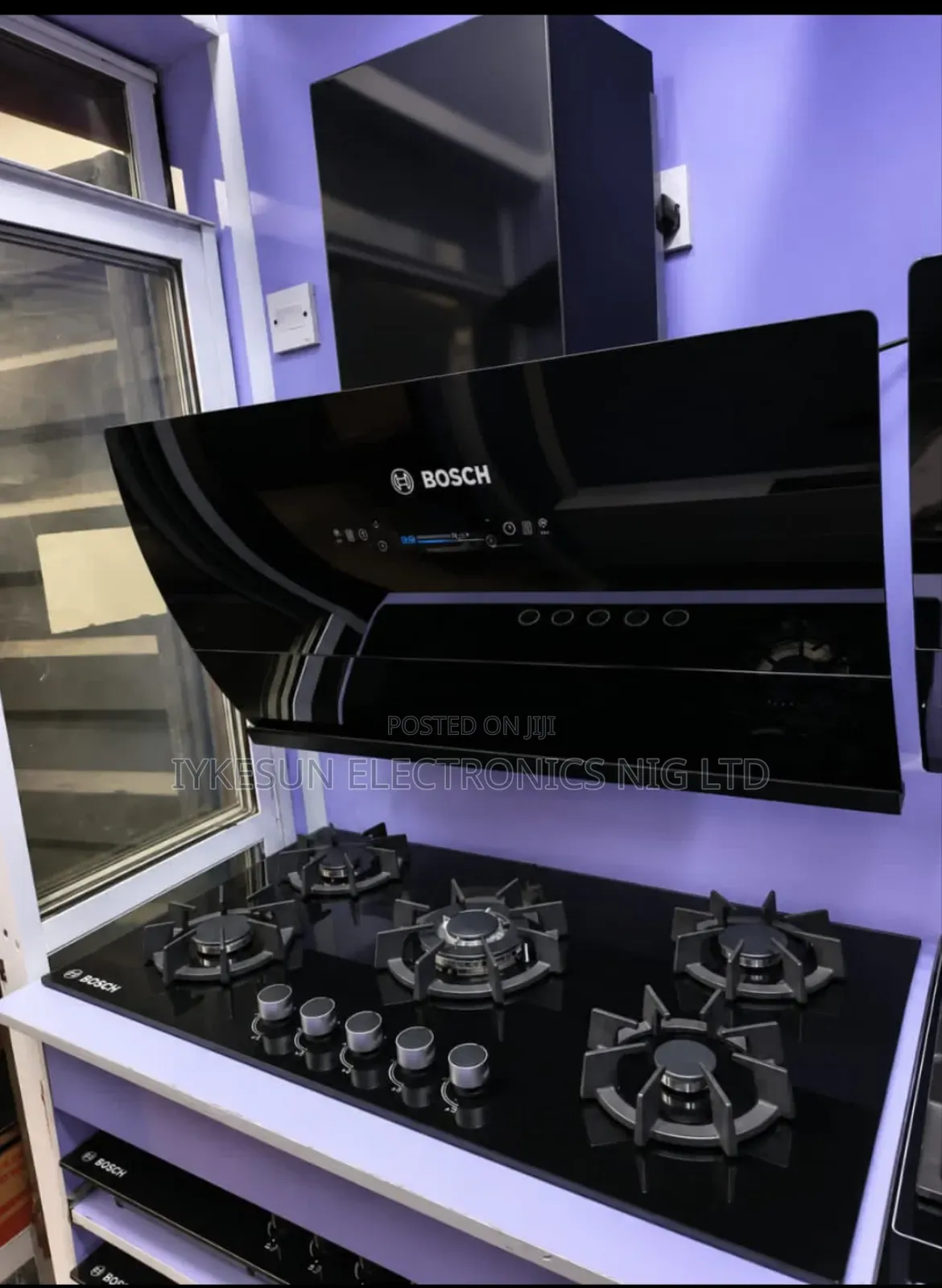 BOSCH Built-in 90CM Auto Ignition 5 Burners Gas 90CM Heat Extractor
