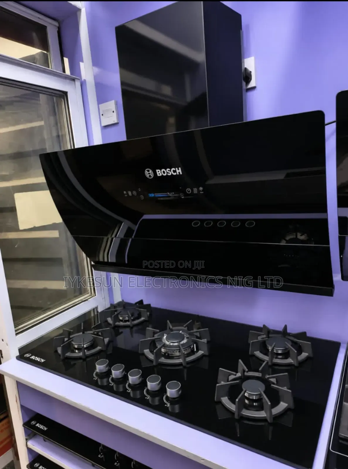 BOSCH Built-in 90CM Auto Ignition 5 Burners Gas 90CM Heat Extractor