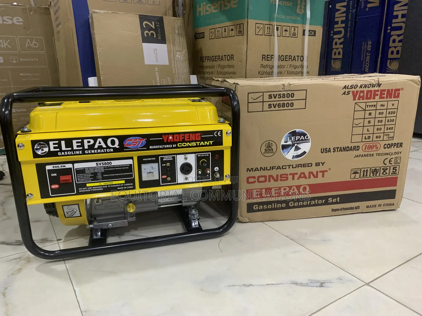 Elepaq SV5800 Constant Generator – High-Capacity Power Generator