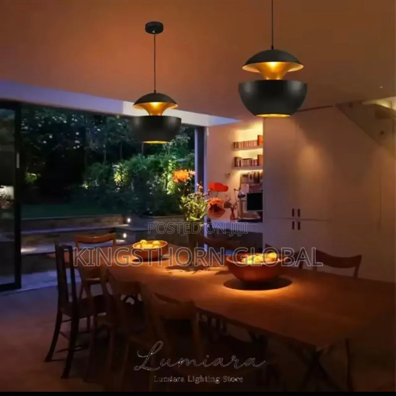 Modern Black Gold Pendant Chandelier Light