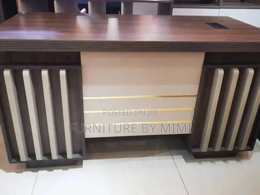 Brand New 1.2M Premium Executive Walnut Cream Office Desk