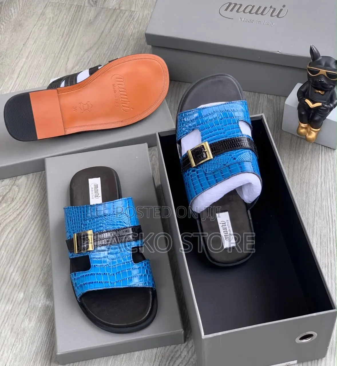 Original Mauri Italian Leather Copper Men Slippers