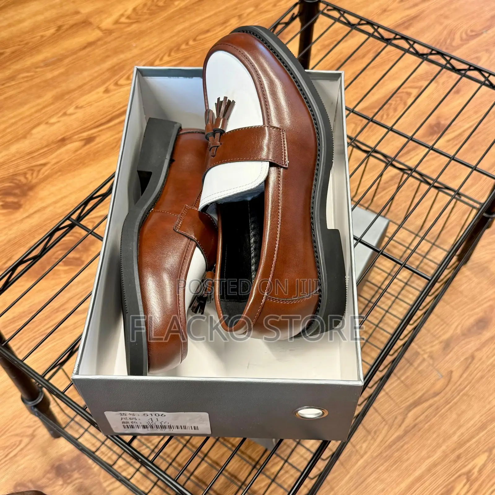 Original FDCP Two Tone Tassel Leather Loafers Shoes