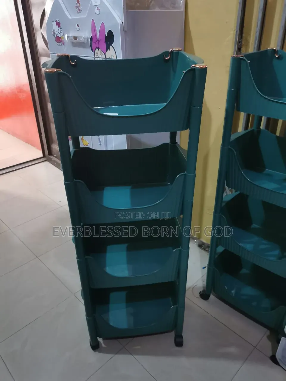 Premium 4-Tier Multifunctional Storage Organizer Rack With Wheels