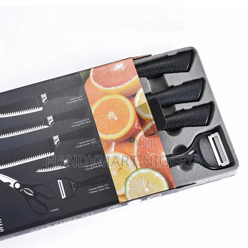 6-Piece Corrugated Kitchen Knife Set