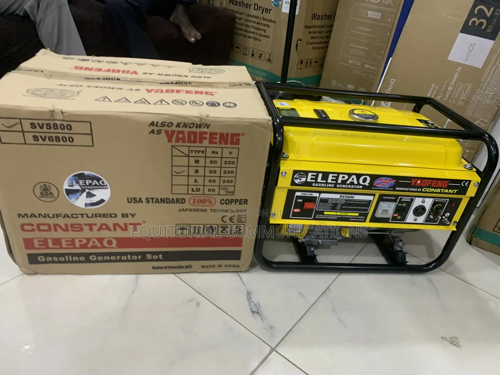 Elepaq SV5800 100% Copper Generator