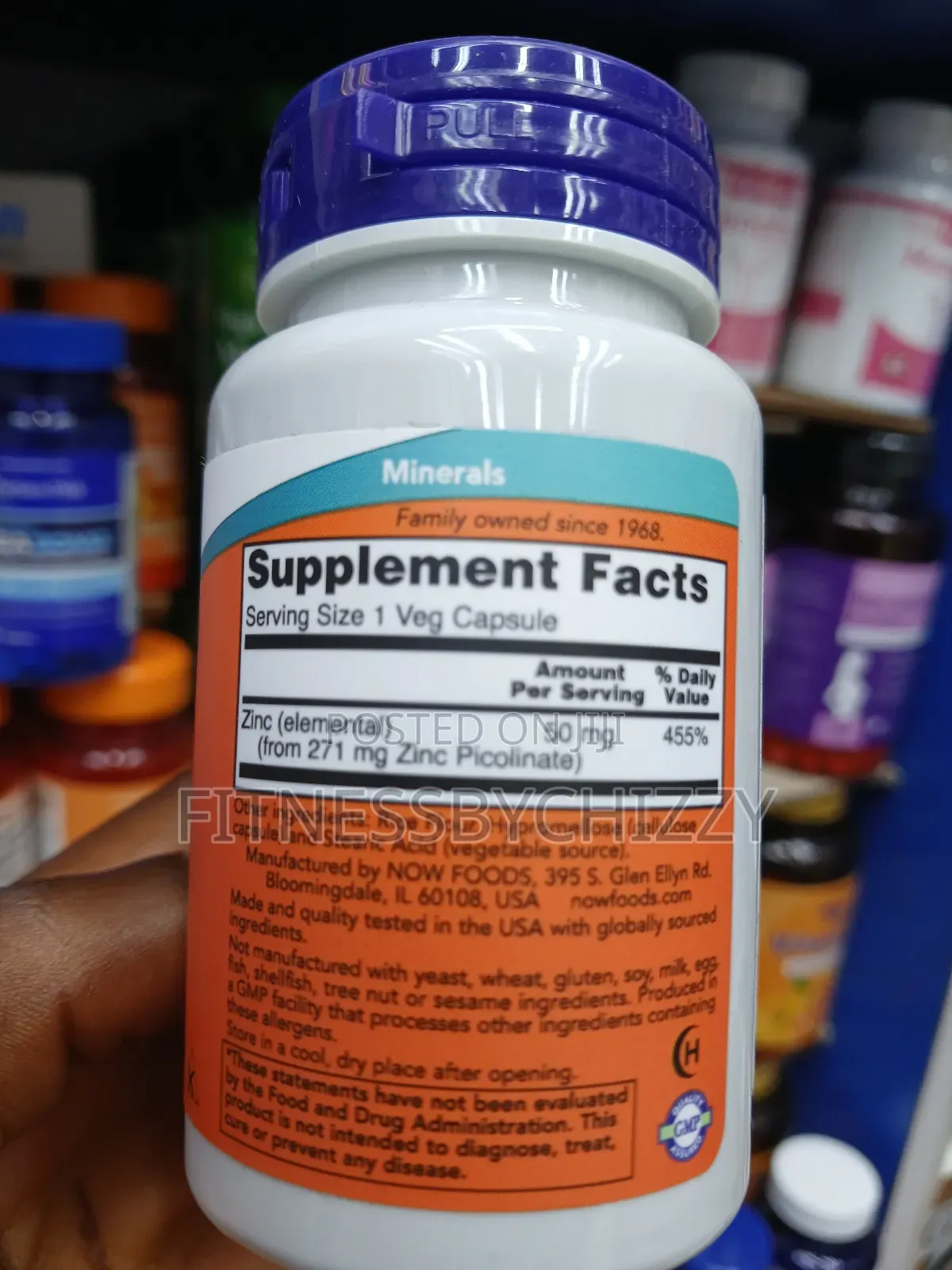 Now Zinc Picolinate 50mg X 30 Capsules