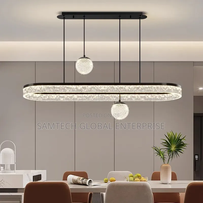 Modern Crystal Oval Pendant Chandelier
