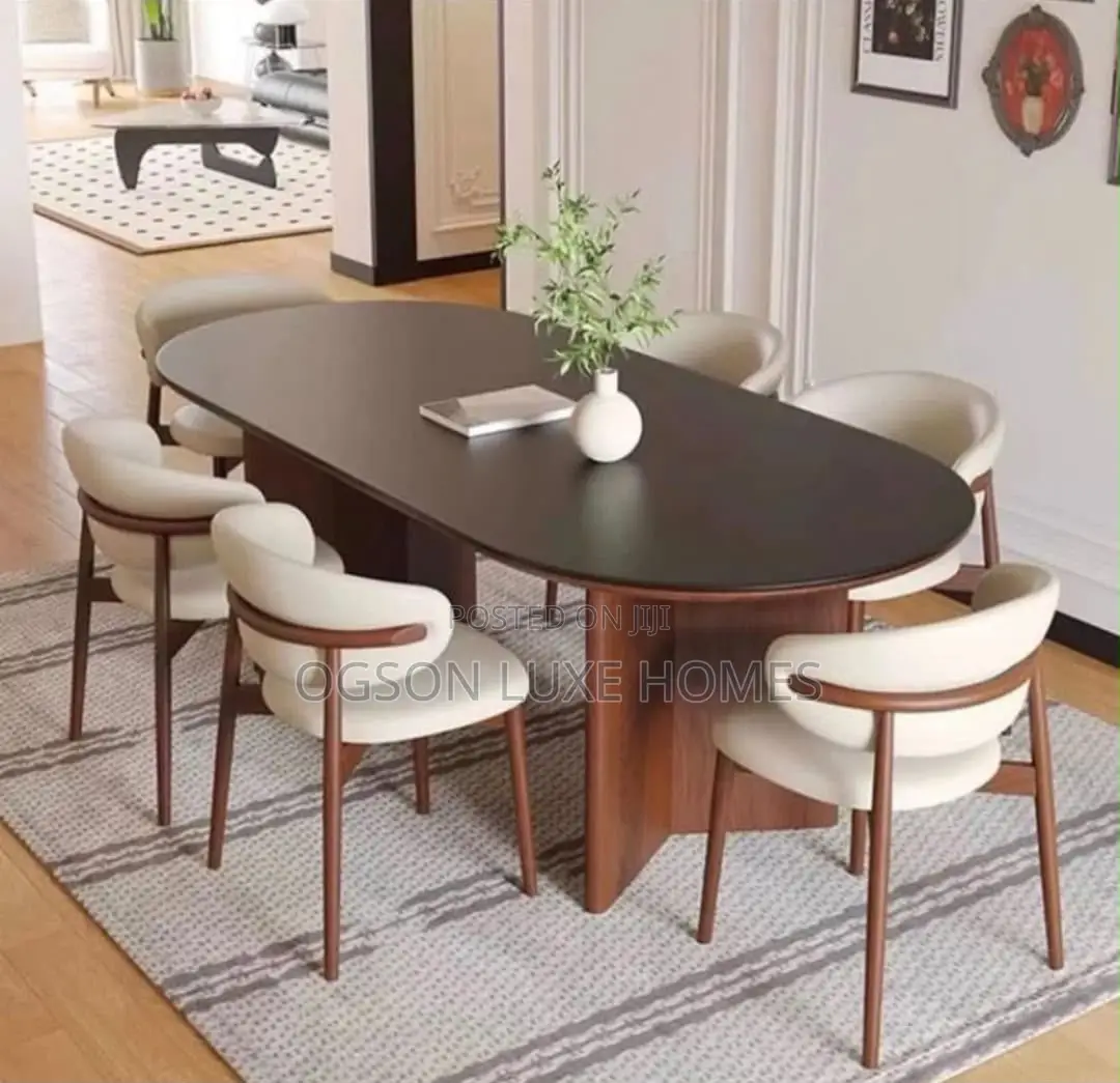 Luxury Dining Table With Six Chairs for Dining Room