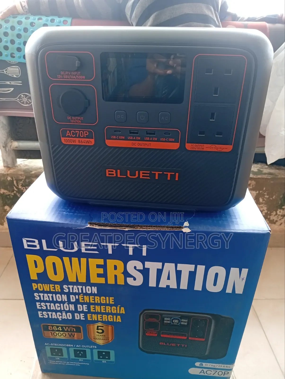 Bluetti Ac70P 1000w/864Wh Portable Power Station