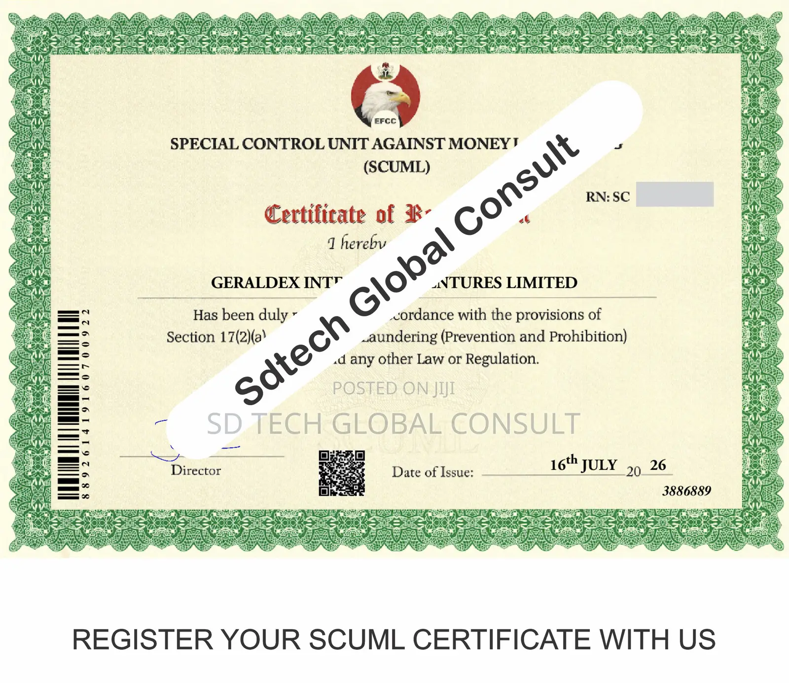 Cac Registration, Scuml, Export License | Branding Website