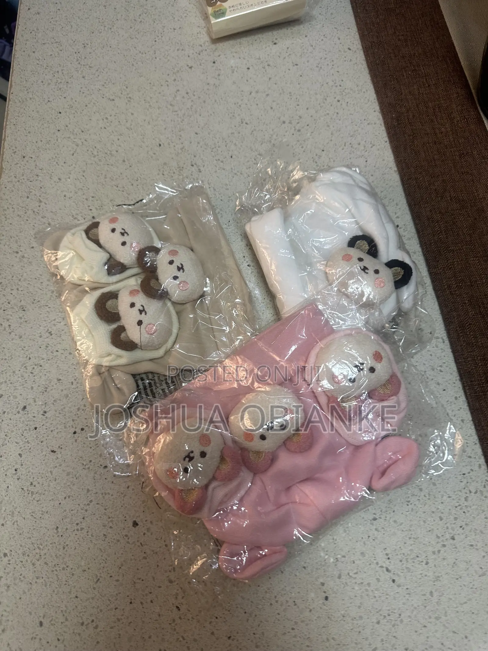 Matching Baby Beanie With Socks Set