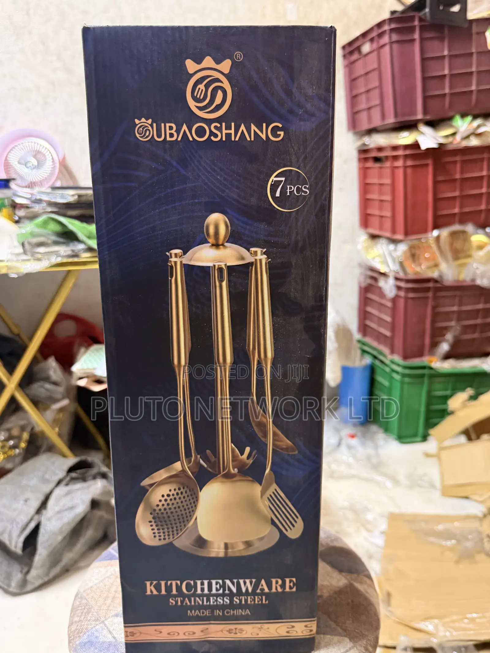 Quality 7pcs 304 Stainless Steel Golden Cooking Spoon Set.