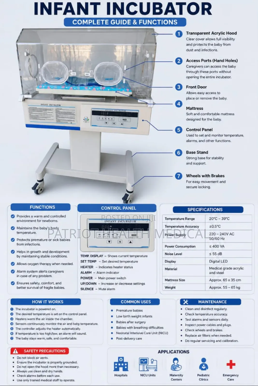 Baby Incubator or Infant Incubator