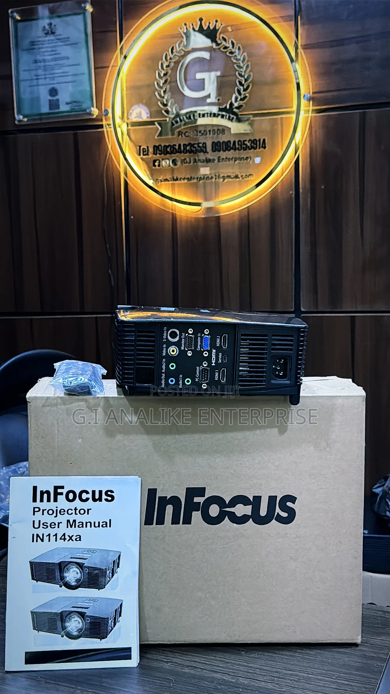 InFocus IN114xa Projector 3,800 Lumens.