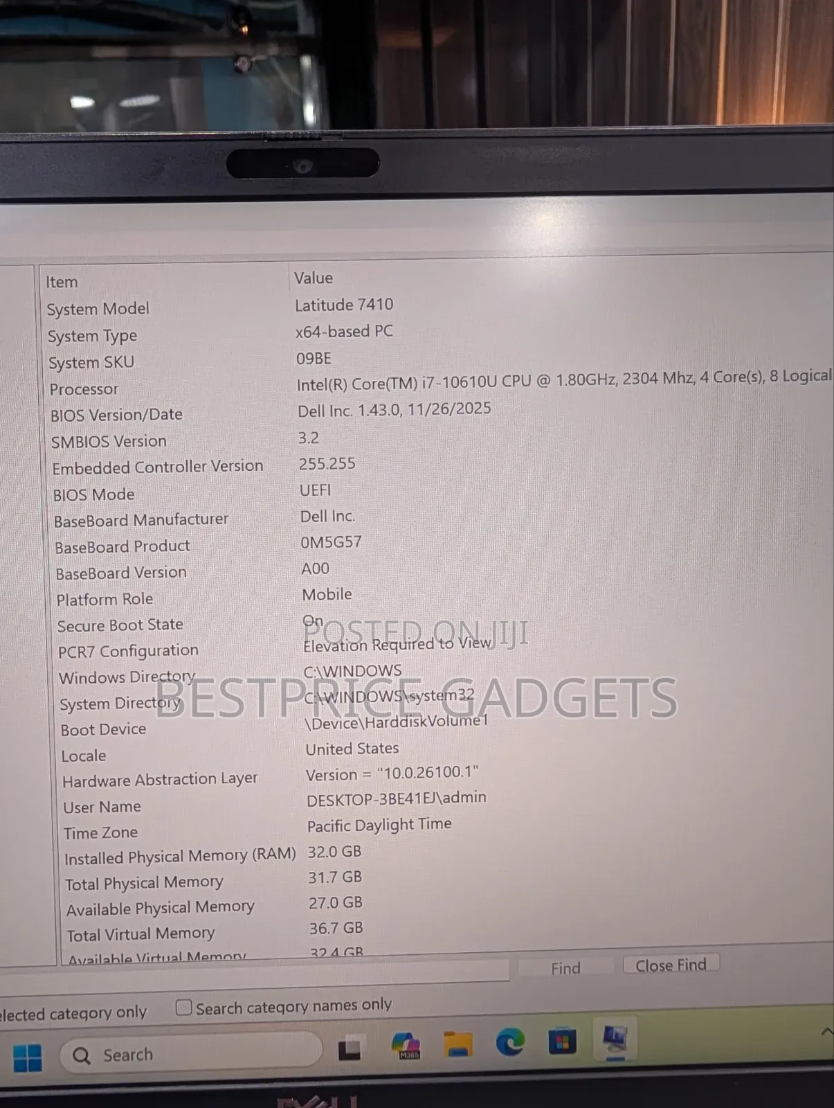 Laptop Dell Latitude 7410 32GB Intel Core i7 SSD 256GB
