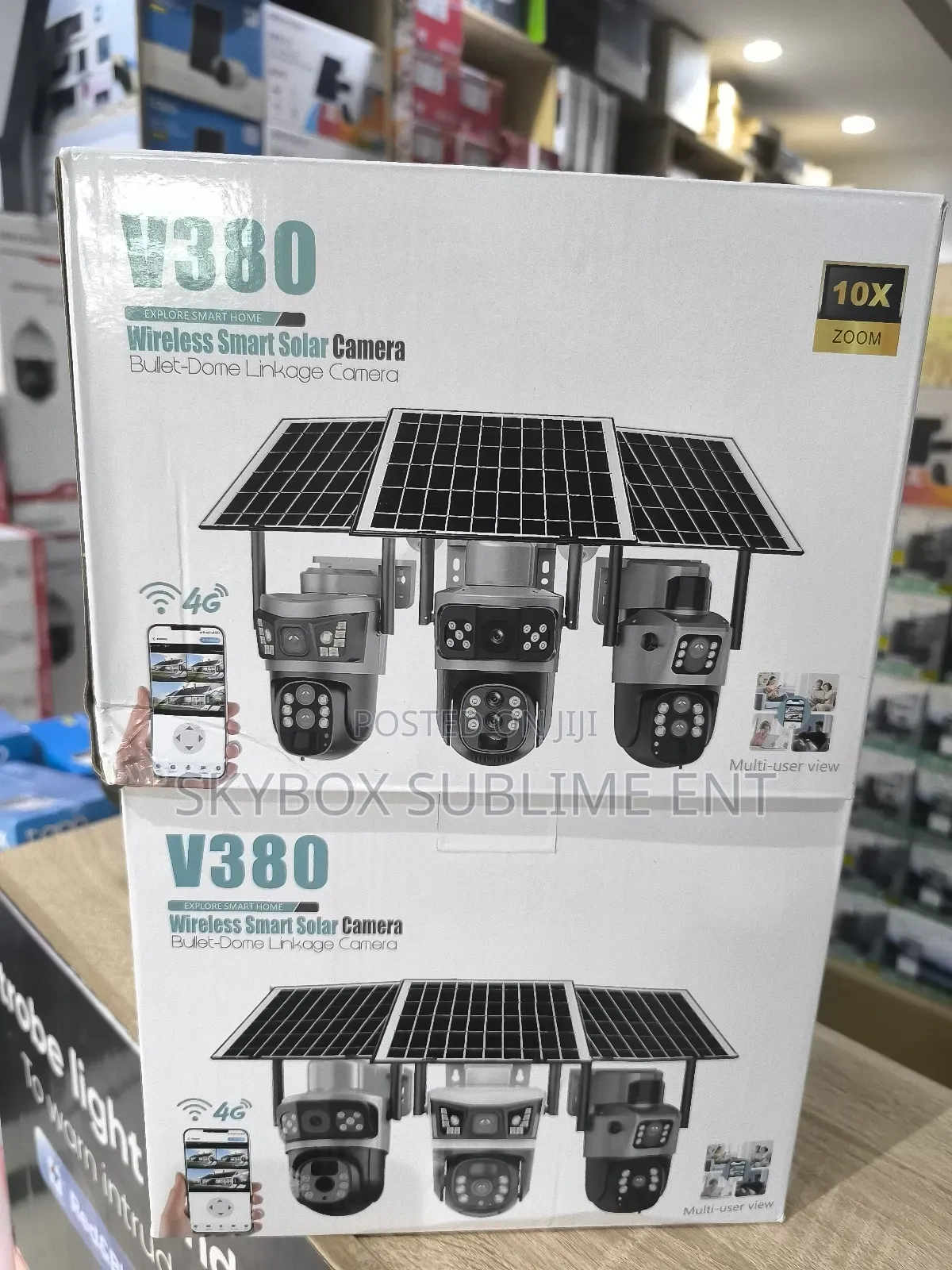 V380 Dual Lens 4g Solar Camera