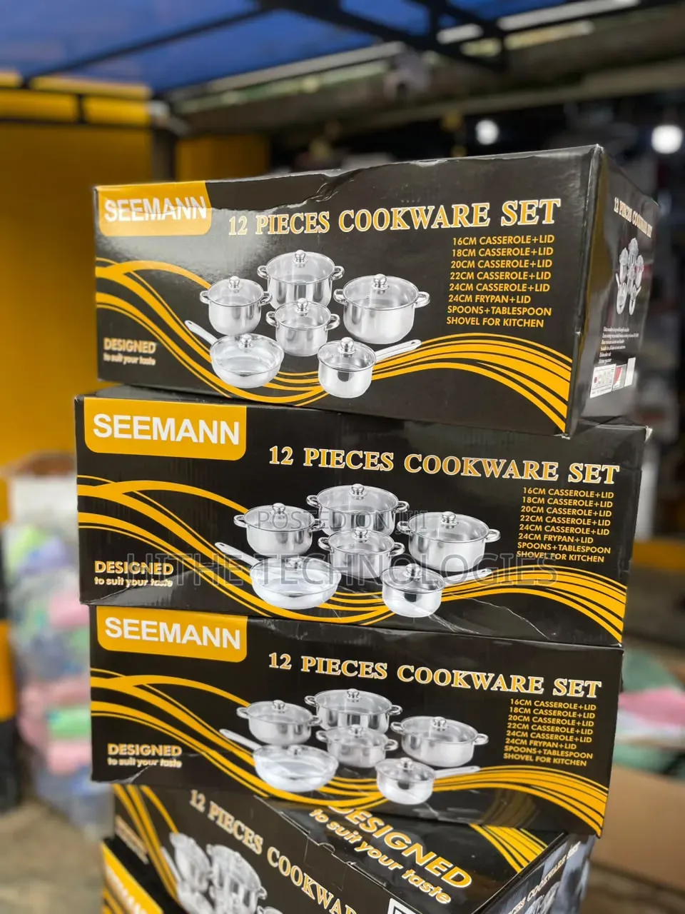 12 PCS SEEMANN STAINLESS COOKWARE (Payment on Delivery Within Ibadan)