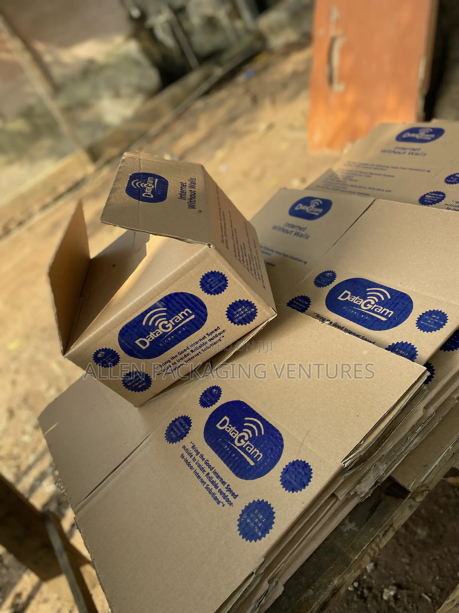 Brown Carton With a Single Colour Printing