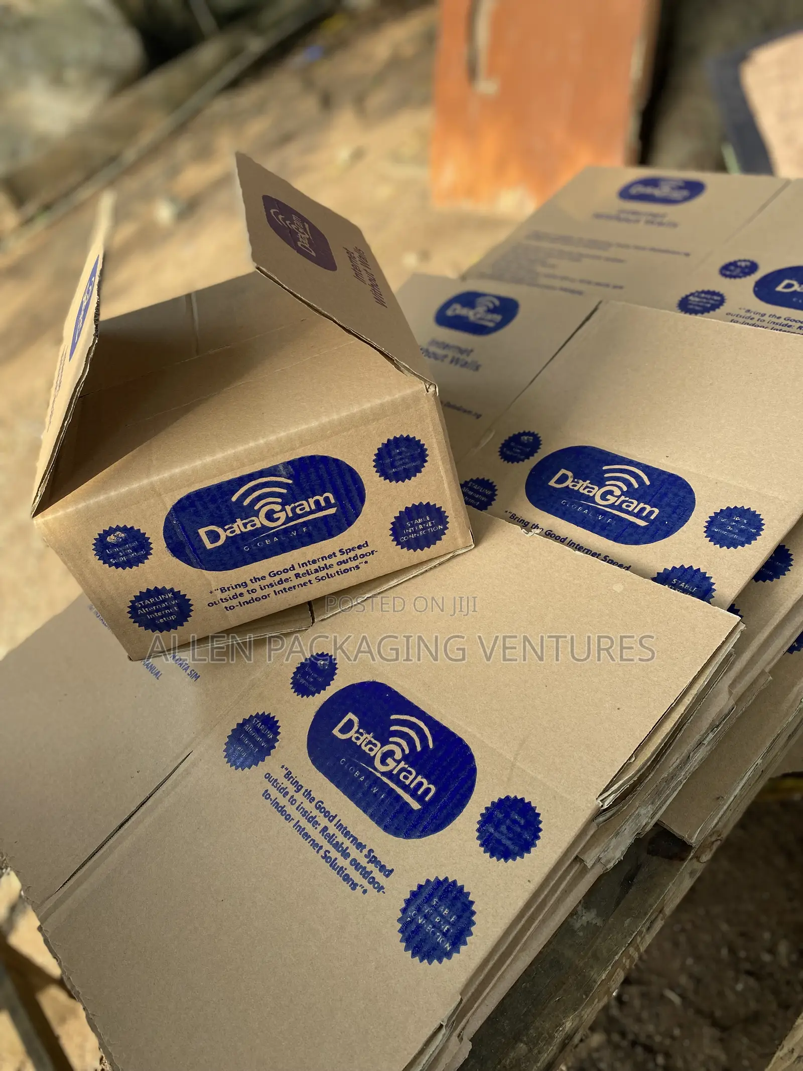 Brown Carton With a Single Colour Printing