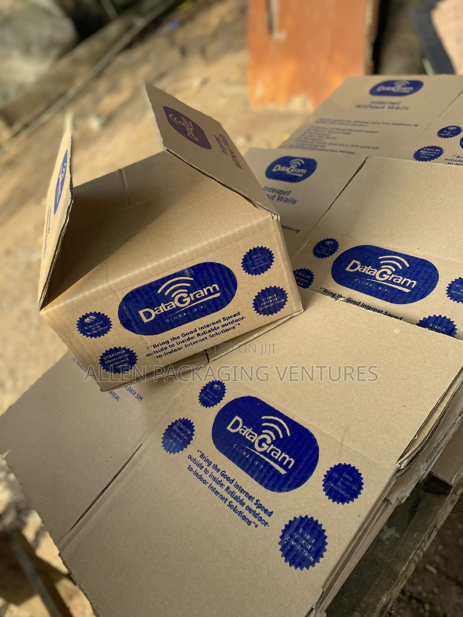 Brown Carton With a Single Colour Printing