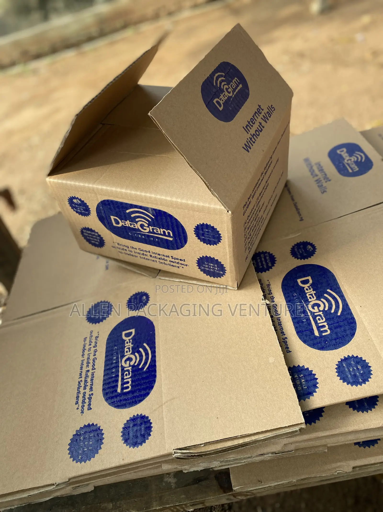 Brown Carton With a Single Colour Printing
