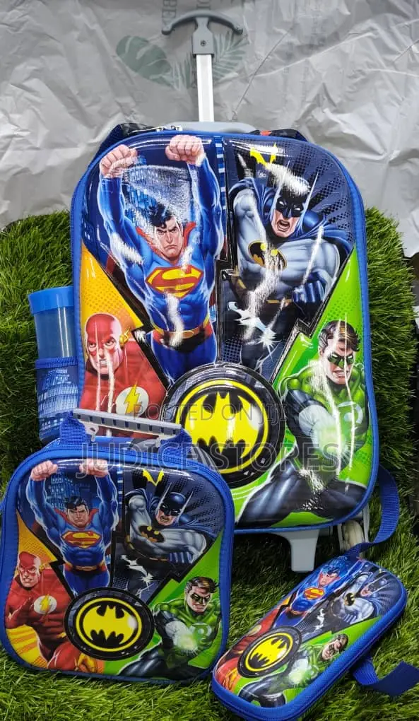 4 in 1 Trolley School Bag 16 Inches With Backing Handle
