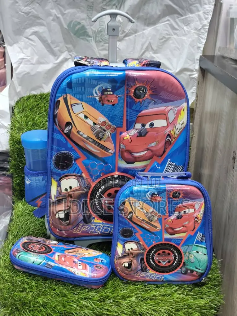 4 in 1 Trolley School Bag 16 Inches With Backing Handle