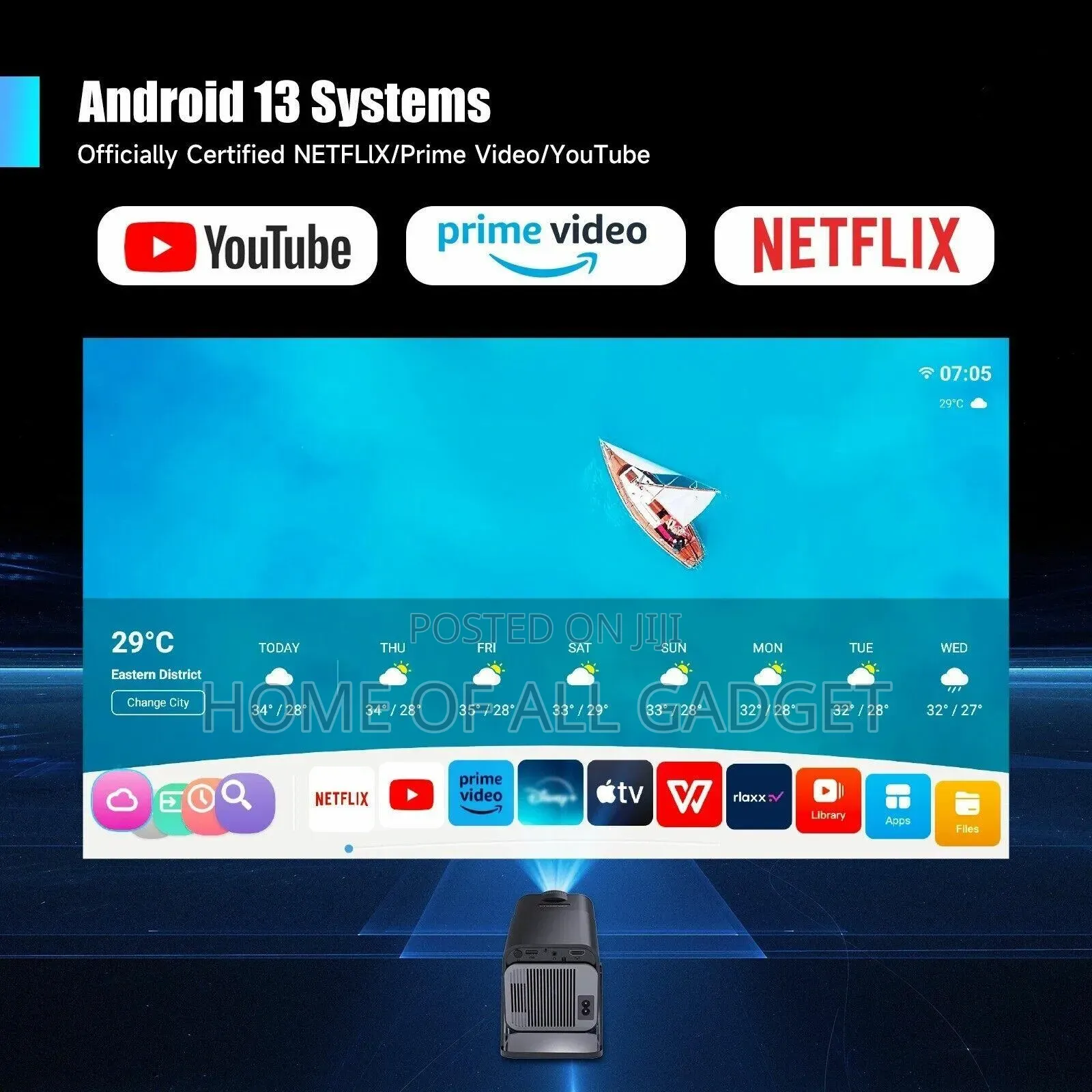 Smart Projector With Various Officially TV App Built In, HY320