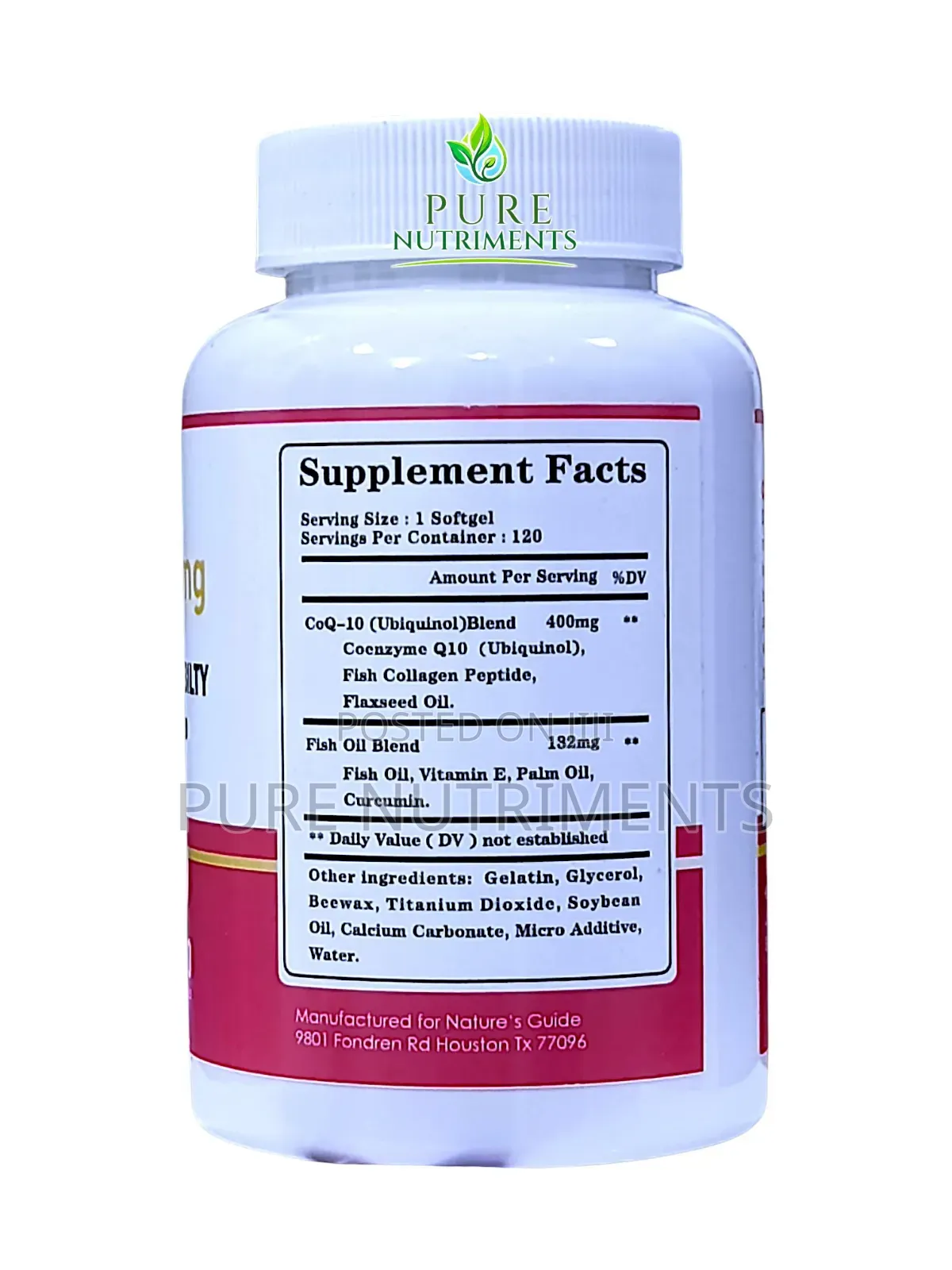Nature's Guide Ubiquinol 400mg 120 Softgels_ Cellular Energy Fertility