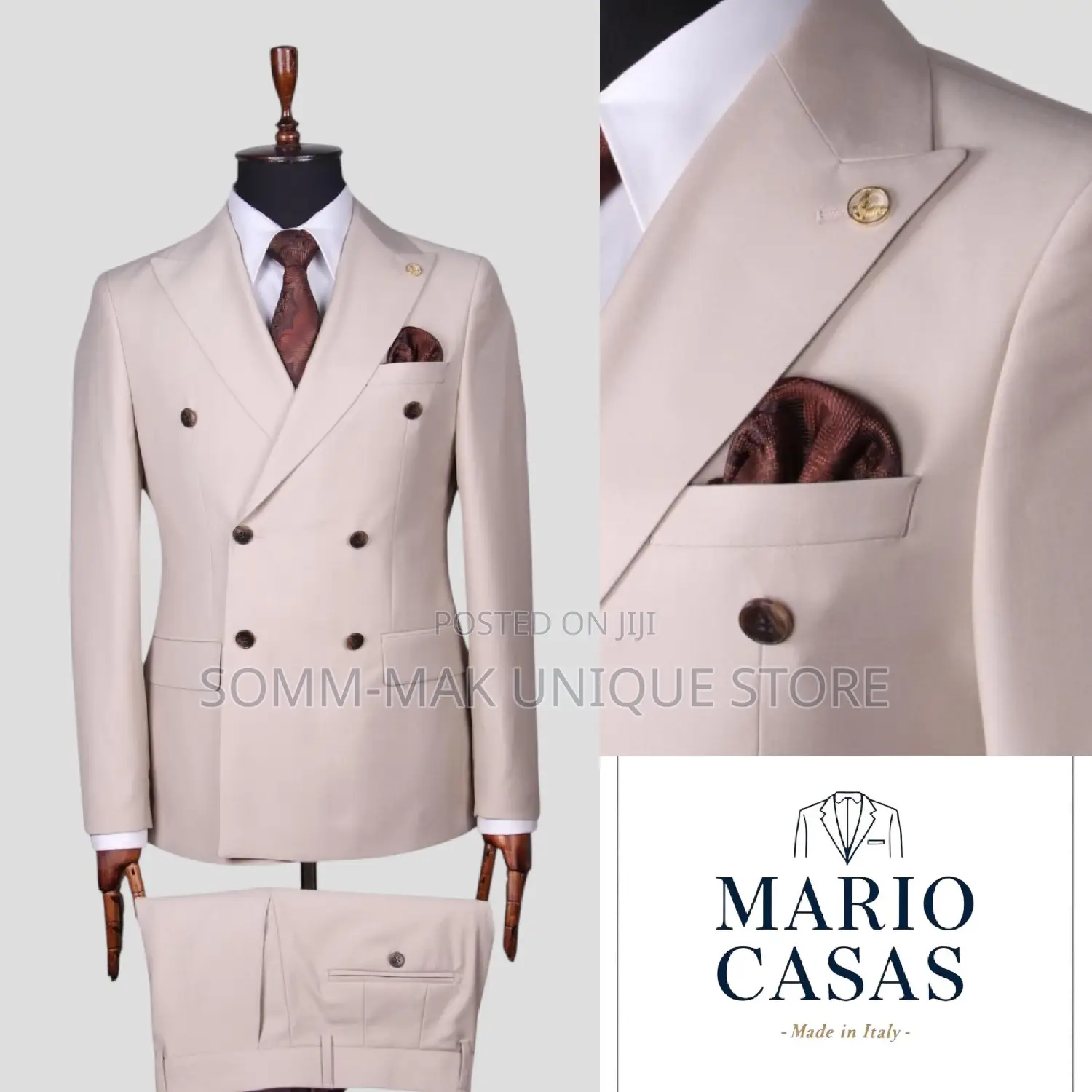 Men Executive Italian Suit Black - Mario Casas