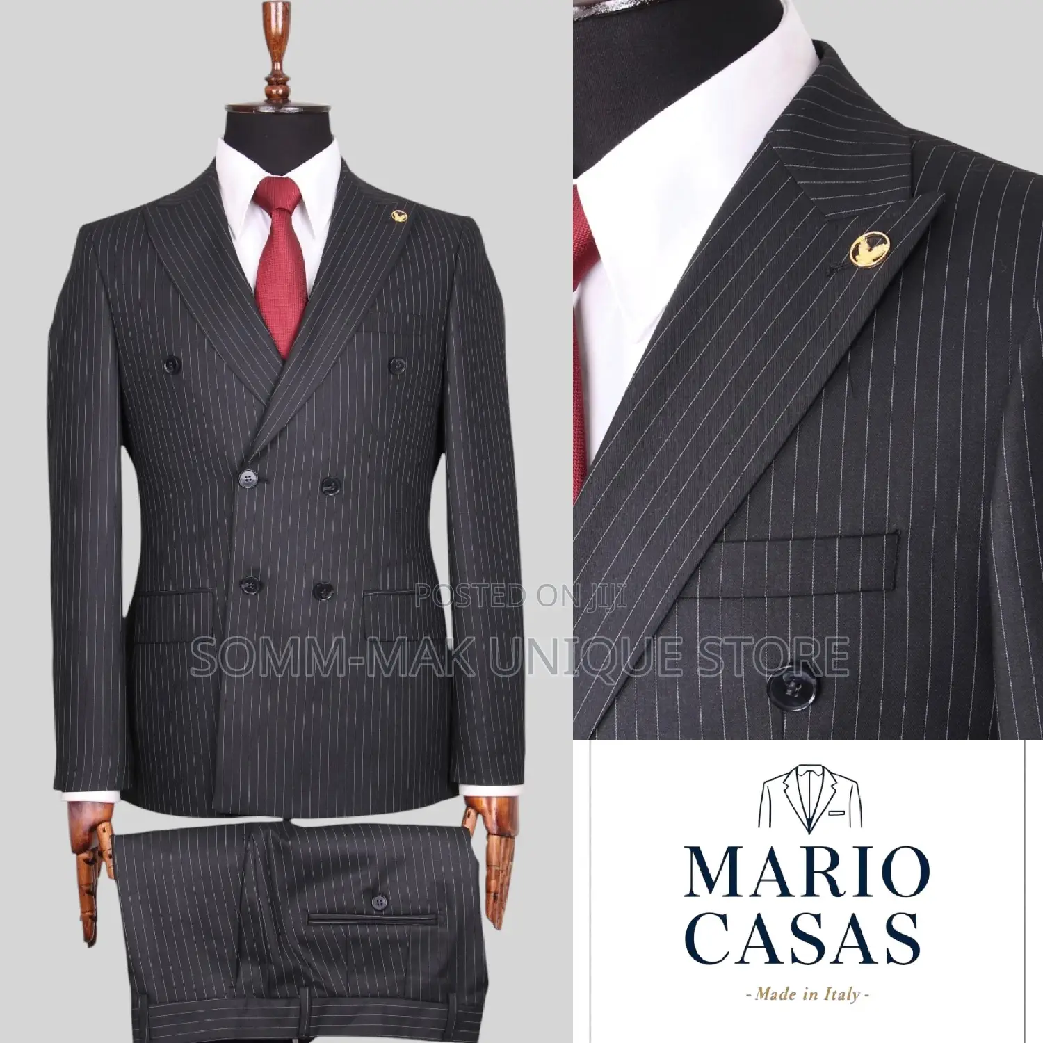 Men Executive Italian Suit Black - Mario Casas