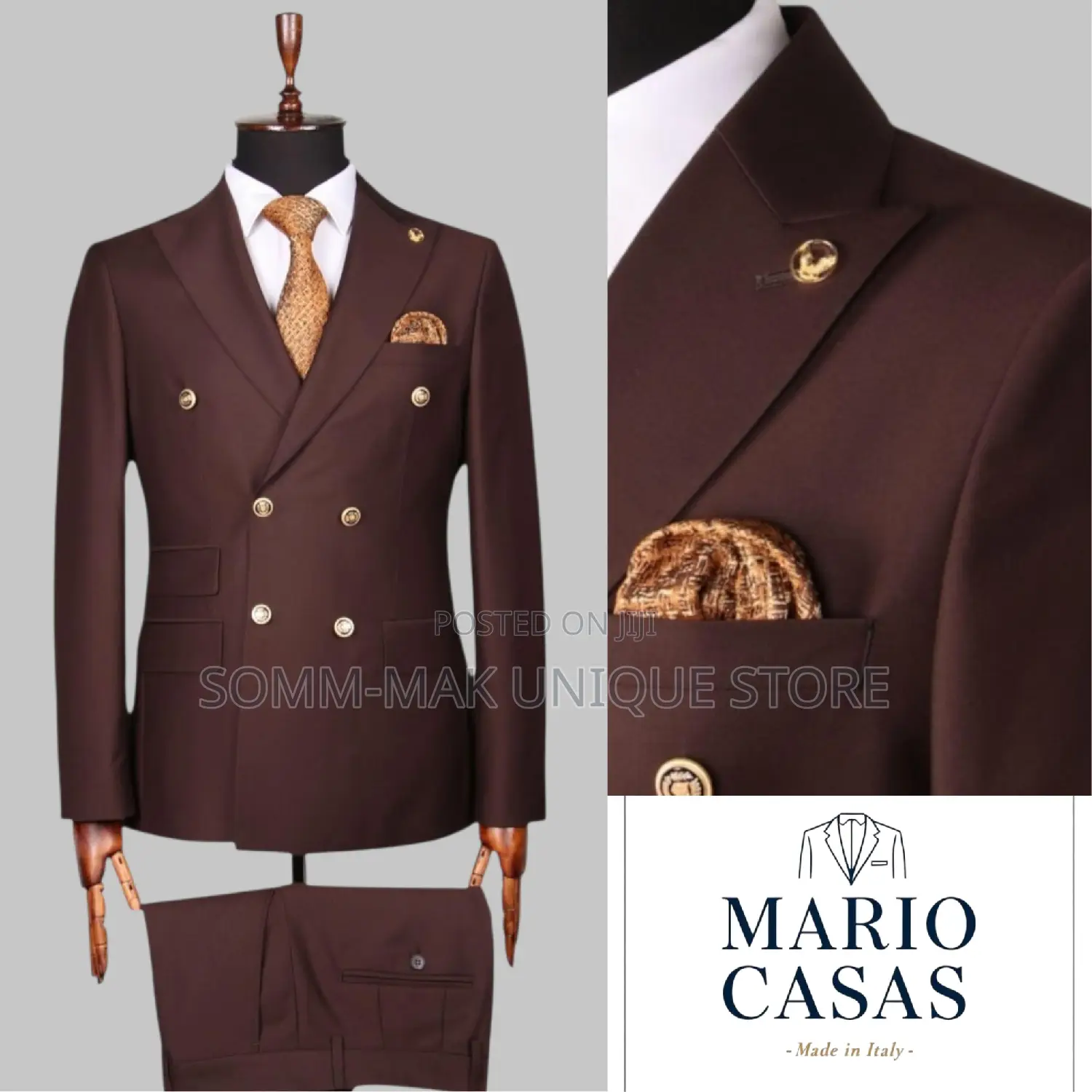 Men Executive Italian Suit Black - Mario Casas