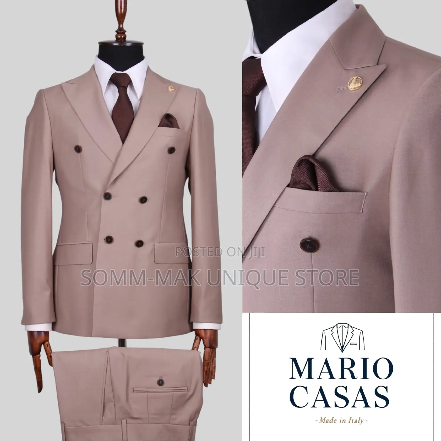 Men Executive Italian Suit Black - Mario Casas