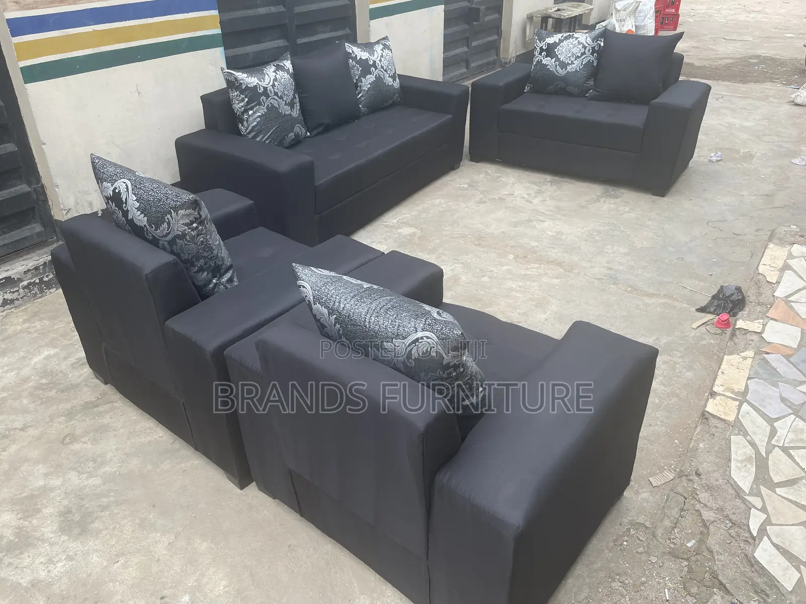 Quality Black 7seaters Sofas