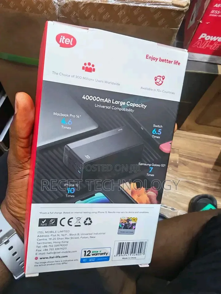 Brand New Itel 40000mah Power Bank