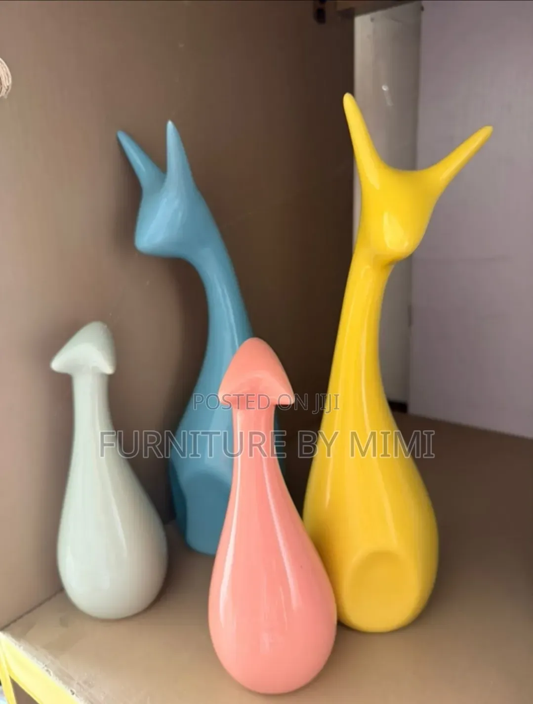 Luxury 4-Piece Modern Ceramic Deer Set - Home Decor