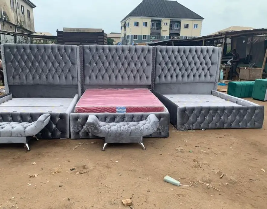 6x6 Bed Frame With Footrest – Premium Comfort Elegant Design