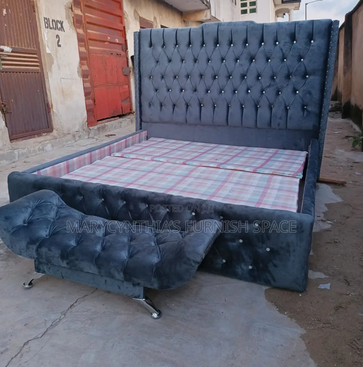 6x6 Bed Frame With Footrest – Premium Comfort Elegant Design